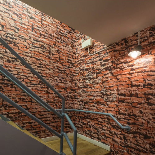 Carta da parati contemporanea - SOHO BRICK WALL - FLAVOR PAPER - in vinile / con motivo urbano / aspetto mattone