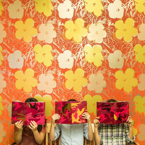 Carta da parati contemporanea - FLOWERS - FLAVOR PAPER - in poliestere / a fiori / dorata
