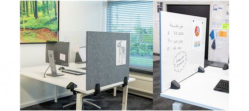 Divisorio per ufficio su scrivania - SMIT VISUAL™ - WAVEinside - magnetico