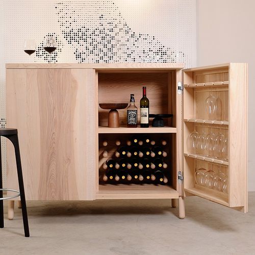 Mobile bar contemporaneo - VINKO - Zanat - in noce / in rovere / in frassino
