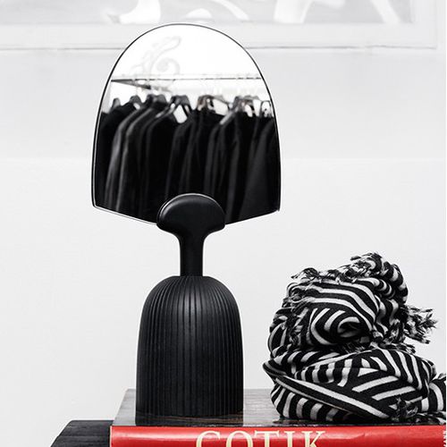 Specchio da appoggio - NUR - Zanat - design scandinavo / in acero / nero