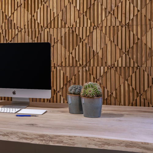Lastra di paramento in legno - BLEND - Teakwall - da interno / da incollare / contemporanea