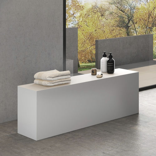 Panca contemporanea - Poseidon - QUARE DESIGN - in resina / senza schienale / senza braccioli