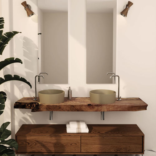 Lavabo da appoggio - Focus - QUARE DESIGN - in resina / su misura / circolare