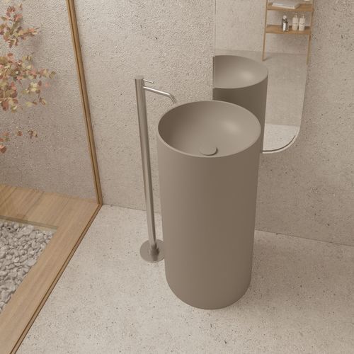 Lavabo autoportante - Podium - QUARE DESIGN - in resina / su misura / rotondo