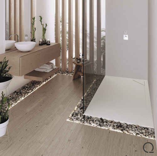 Piatto doccia rettangolare - Delta - QUARE DESIGN - da appoggio / in resina / antiscivolo