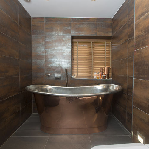 Vasca da bagno ovale - BATEAU SERIES - WILLIAM HOLLAND LTD - da appoggio / in rame / doppia