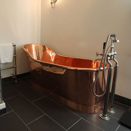 Vasca da bagno ovale - SLIPPER - WILLIAM HOLLAND LTD - da appoggio / in rame / profonda