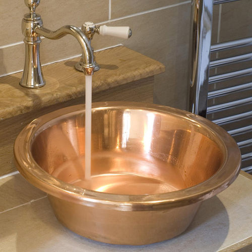 Lavabo da appoggio - ORLO - WILLIAM HOLLAND LTD - in rame / rotondo / contemporaneo