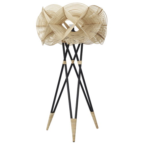 Lampada da terra - NARRA - Corner 43 Decor - in alluminio / in rattan / contemporanea