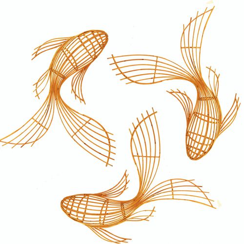 Scultura in rattan - FANTAIL : J15HG-001 - Corner 43 Decor - da parete