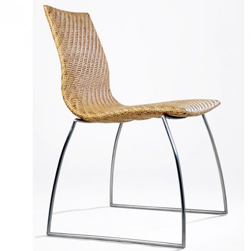 Sedia da pranzo contemporanea - CHAYAKOM : J07CH-0004 - Corner 43 Decor - da interno / in rattan / in alluminio