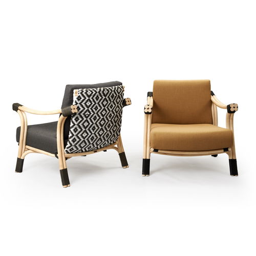 Poltrona contemporanea - TORI-I : J13CH-001 - Corner 43 Decor - in tessuto / in rattan / contract