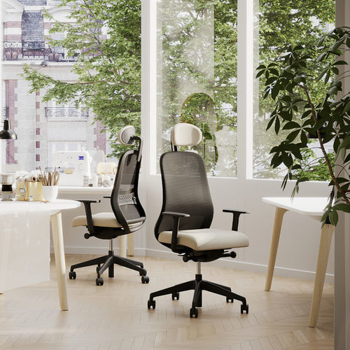 Sedia da ufficio contemporanea - SOULY - Nowy Styl - da interno / in tessuto / in rete
