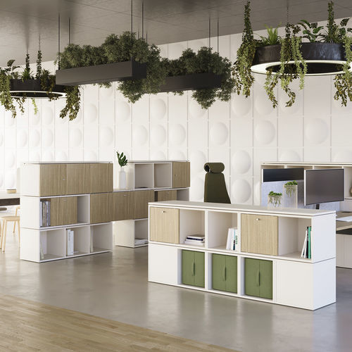 Libreria modulare - OXO - Nowy Styl - contemporanea / contract / in legno