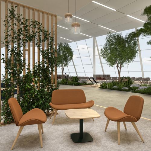 Tavolo da bistrot contemporaneo - MEETHINK - Nowy Styl - in legno / in melaminico / con supporto in metallo