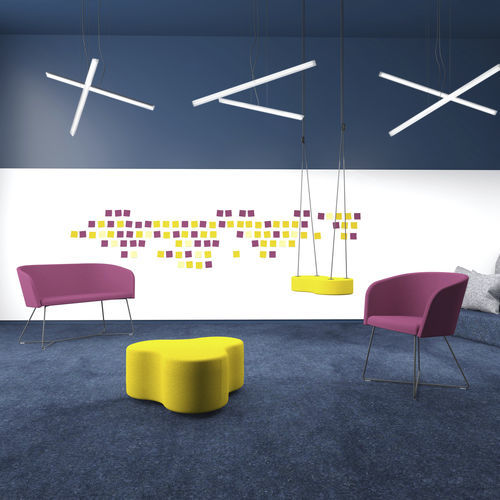 Pouf contemporaneo - TAPA - Nowy Styl - in tessuto / tondo / quadrato