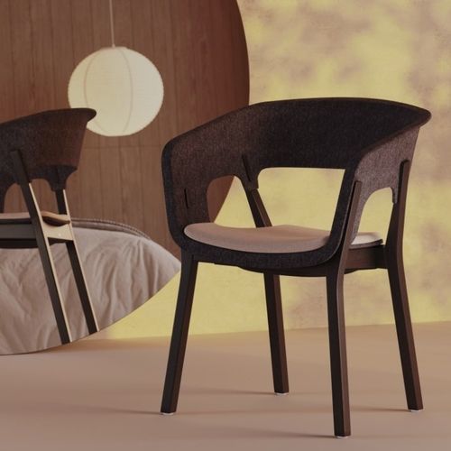 Poltrona design organico - NJORD - Nowy Styl - in poliestere / in Trevira CS® / in lana