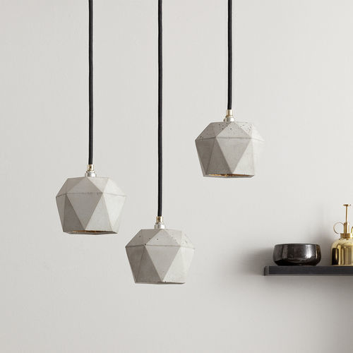 Lampada a sospensione - [T2] BUNDLE - GantLights - in calcestruzzo / contemporanea / con cavo