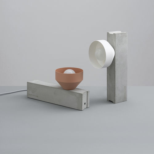 Lampada da tavolo - [BLOCK] - GantLights - in calcestruzzo / design originale / con cavo