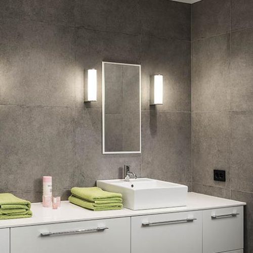 Applique contemporanea - SPA - SG LIGHTING - da interno / in acciaio / in vetro smerigliato