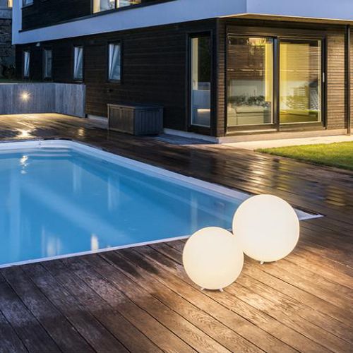 Lampada da pavimento - MOON - SG LIGHTING - in policarbonato / contemporanea / con cavo