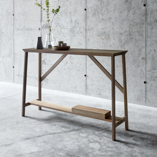 Consolle contemporanea - OLLA - Fioroni Design - in noce / rettangolare / per uso residenziale