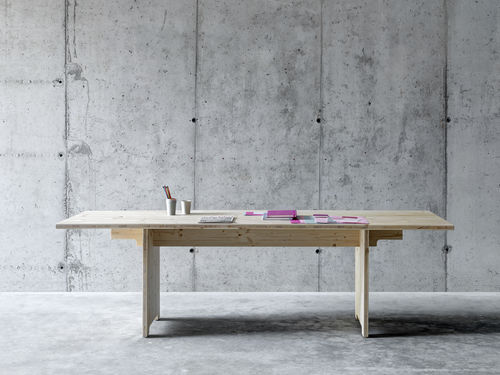 Tavolo contemporaneo - TINO - Fioroni Design - in rovere / in larice / rettangolare