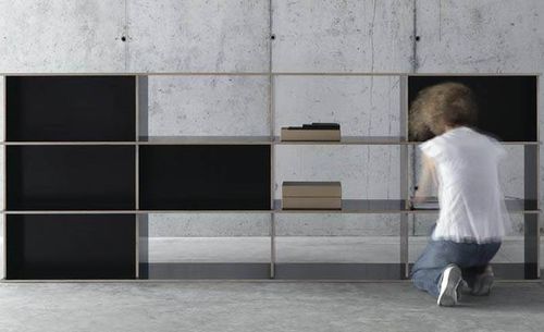 Libreria modulare - J.M.B/4.3.2 - Fioroni Design - bassa / contemporanea / per ufficio