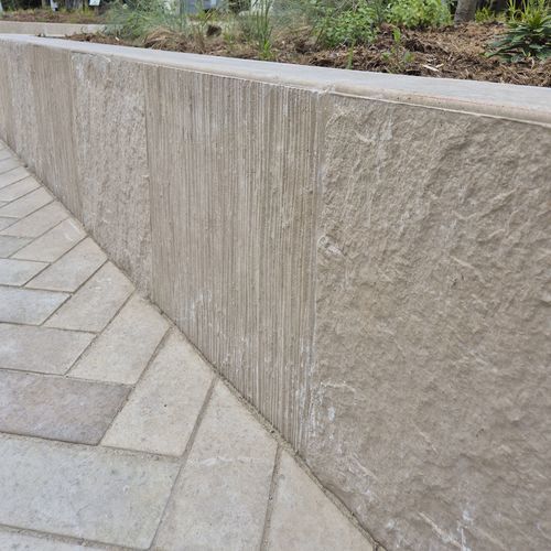 Muro in calcestruzzo - Mur en L matricé  - REPLIK - modulare / prefabbricato