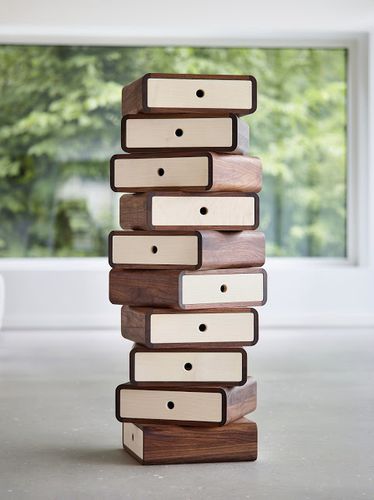 Cassettiera contemporanea - AK 1020 - Naver Collection - in noce
