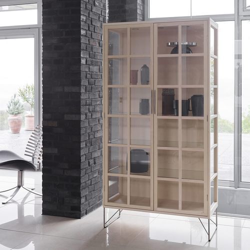 Vetrina contemporanea - AK 2780 - Naver Collection - in vetro / in rovere / in noce