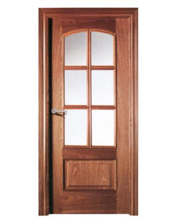 Porta da interno - R&F PANEL MODEL SAPELE - NORMA DOORS - in legno / battente / semivetrata
