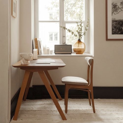 Scrivania design minimalista - S60 - 366 Concept - in rovere / impiallacciata in legno / dritta