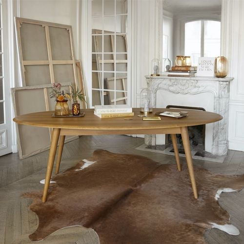 Tavolo da pranzo contemporaneo - ELLIPSE - 366 Concept - in legno massiccio / in frassino / con supporto in legno