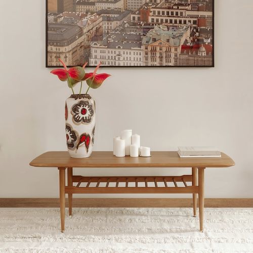 Tavolino basso contemporaneo - FOX TECKEL  - 366 Concept - in legno massiccio / con supporto in legno massiccio / con supporto in frassino