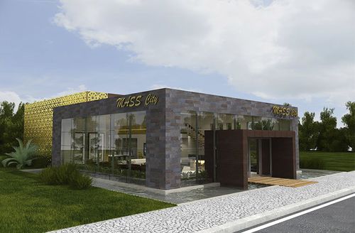 Edificio prefabbricato - MASS CITY SALES OFFICE - APEC Smart Steel Structures - in acciaio / su ossatura metallica / per negozio