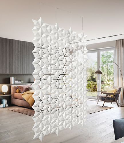 Separatore di spazi in alluminio - FACET 136 X 236 - Bloomming - in acciaio inossidabile / in PC/ABS / per camera da letto