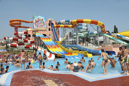 Scivolo girevole - DISCO - BELLAGIO GROUP - dritto / per parco acquatico / multiplo