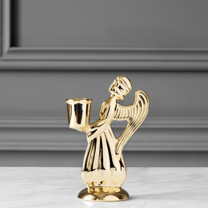 Portacandela in ottone placcato oro - THE GUARDIAN ANGEL - SKULTUNA