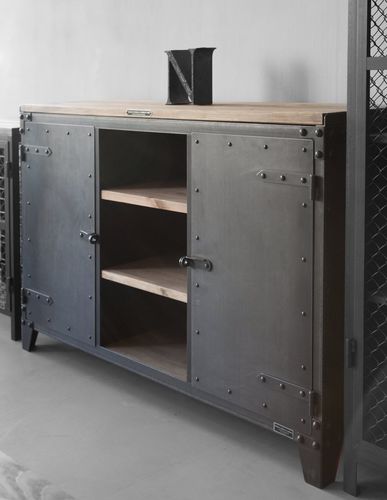 Credenza contemporanea - PX 3 M - NOODLES NOODLES & NOODLES CORP. - in legno / in acciaio