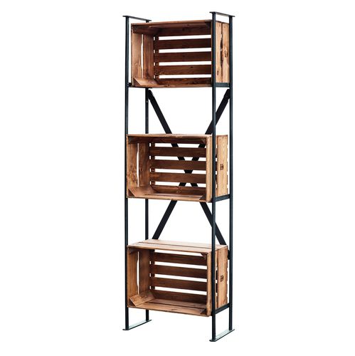 Scaffale contemporaneo - 3 CRATES - NOODLES NOODLES & NOODLES CORP. - in legno / in acciaio