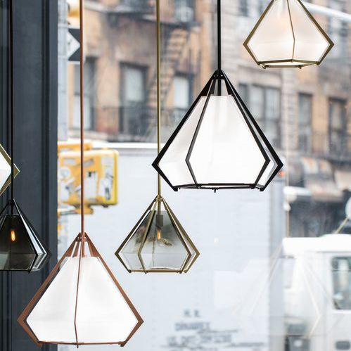 Lampada a sospensione - HARLOW  - Gabriel Scott - in metallo / in vetro soffiato / in alabastro