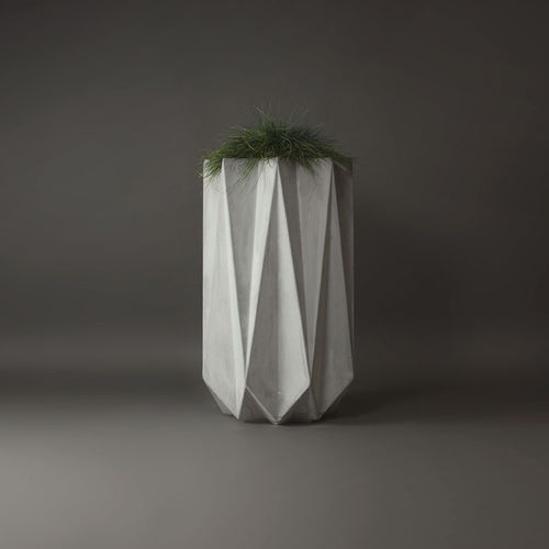 Fioriera in calcestruzzo fibrorinfrozato - Kronen 90 Grey - Adam Christopher Design - contemporanea / per spazi pubblici / da interno