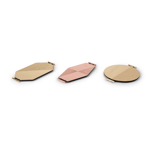 Vassoio di servizio in ottone - SATIN - MINGARDO - in ferro / in ottone lucidato / per uso domestico