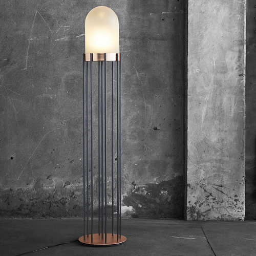 Lampada da terra - DOME - MINGARDO - in ferro / in vetro soffiato / contemporanea
