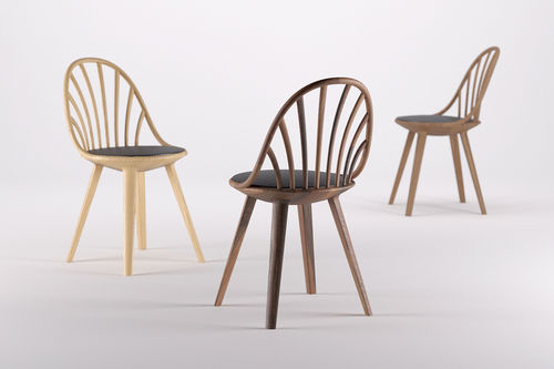 Sedia contemporanea - KALOTA - MITJA - da interno / in legno massiccio / in tessuto