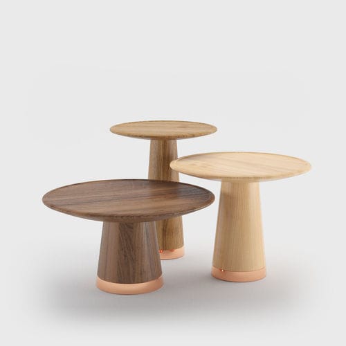 Tavolino basso contemporaneo - KALOTA : BAOBAB - MITJA - in legno massiccio / rotondo / per uso residenziale