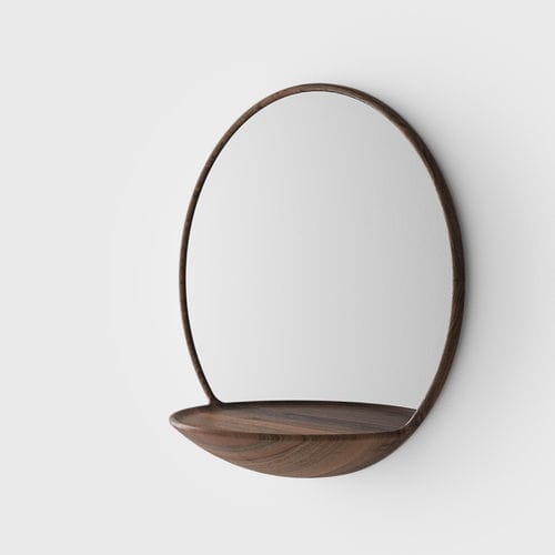Specchio a muro - KALOTA - MITJA - contemporaneo / ovale / in legno massiccio