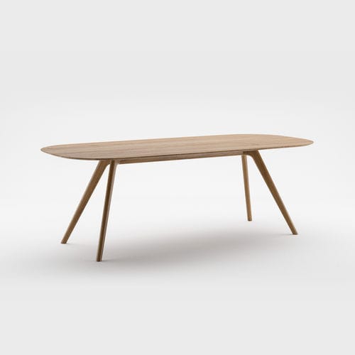 Tavolo contemporaneo - COCO - MITJA - in legno massiccio / ovale
